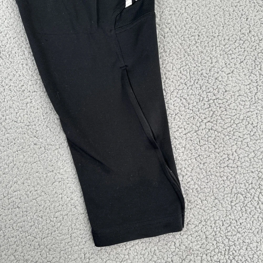 VTG Y2K Adidas Track Sweatpants Men Large Black Ankle Zip Logo Zipped Pockets